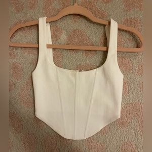 PRINCESS POLLY white corset top | worn once